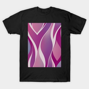 Maroon Flame - Abstract Geometric Pattern T-Shirt